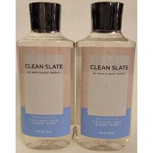 BATH & BODY WORKS (LOT OF 2) MENS COLLECTION CLEAN SLATE 3-IN-1 bodywash